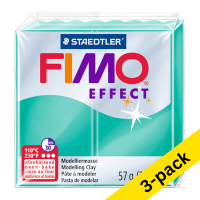 Fimo Effect transparent green clay, 57g (3-pack) 424669
