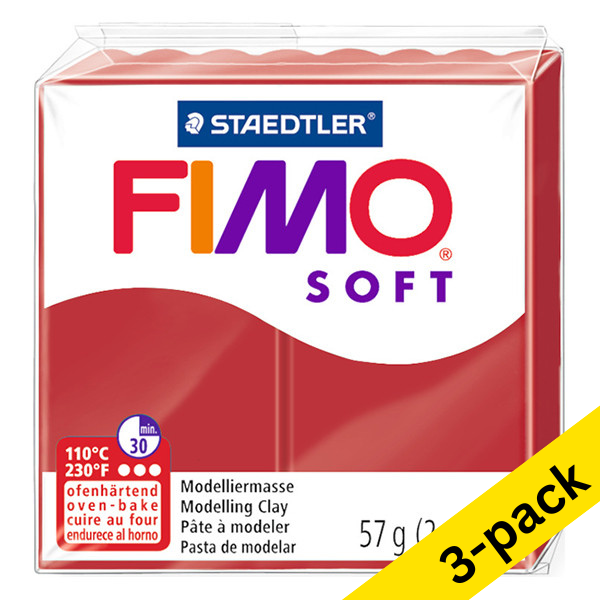 Fimo Soft Christmas red clay, 57g (3-pack) 424680 - 1