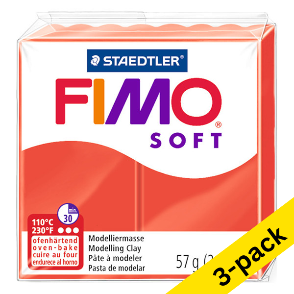 Fimo Soft Indian red clay, 57g (3-pack) 424682 - 1