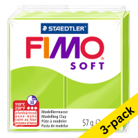 Fimo Soft apple green clay, 57g (3-pack) 424710