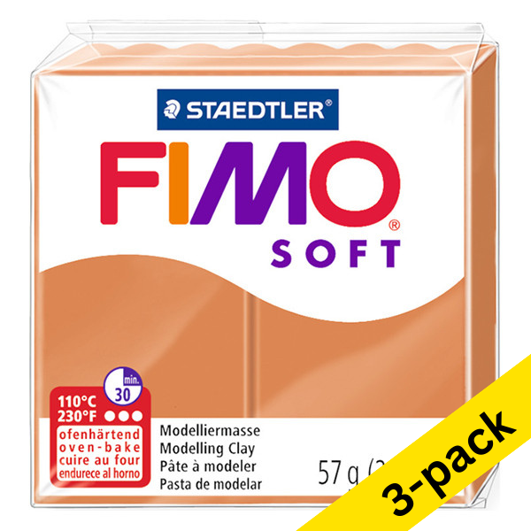 Fimo Soft cognac clay, 57g (3-pack) 424657 - 1