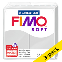 Fimo Soft dolphin grey clay, 57g (3-pack) 424697