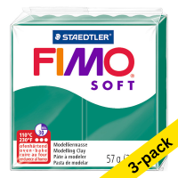 Fimo Soft emerald green clay, 57g (3-pack) 424667
