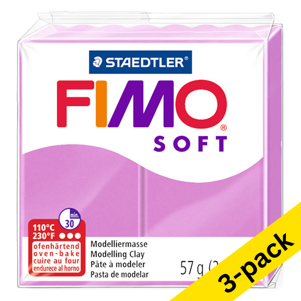 Fimo Soft lavender clay, 57g (3-pack) 424674 - 1