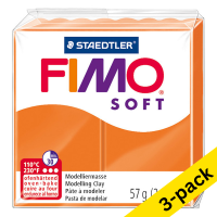 Fimo Soft mandarin clay, 57g (3-pack) 424672
