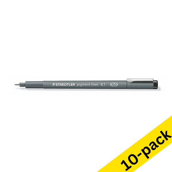 Fineliner | 0.1mm | black | Staedtler Lumocolor 308 | 10-pack 209656 - 1