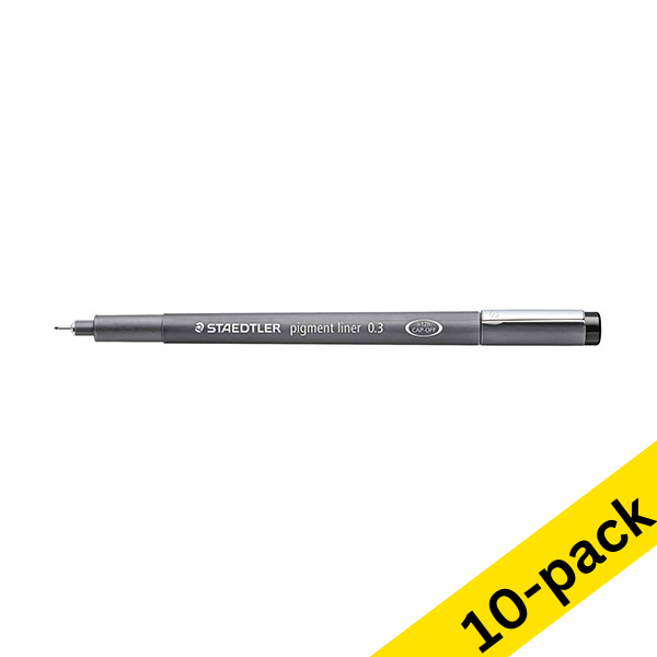 Fineliner | 0.3mm | black | Staedtler Lumocolor 308 | 10-pack 209658 - 1