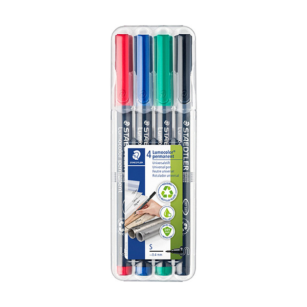 Staedtler Lumocolor 313 assorted permanent markers (4-pack) 313WP4 209623 - 1