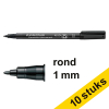 Staedtler Lumocolor 317 permanent marker black (1mm round)(10-pack)