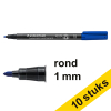 Staedtler Lumocolor 317 permanent marker blue (1 mm round)(10-pack) 424747 - 1