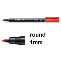 Staedtler Lumocolor 317 red permanent marker (1mm round) 317-2 424742