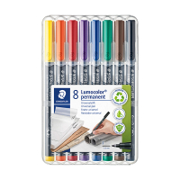 Staedtler Lumocolor 318 assorted permanent marker (8-pack) 318WP8 209624