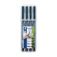 Staedtler Lumocolour black permanent marker (4-pack) 31-9WP4GS 209507