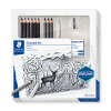 Mixed charcoal coloured pencils set | Staedtler 209642 - 1