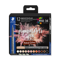 Staedtler Pigment Arts portrait colours brush pens (12-pack) 209667