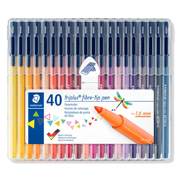 Staedtler Triplus colour 323 triangular felt-tip pens (40-pack) 323SB40 209579 - 1