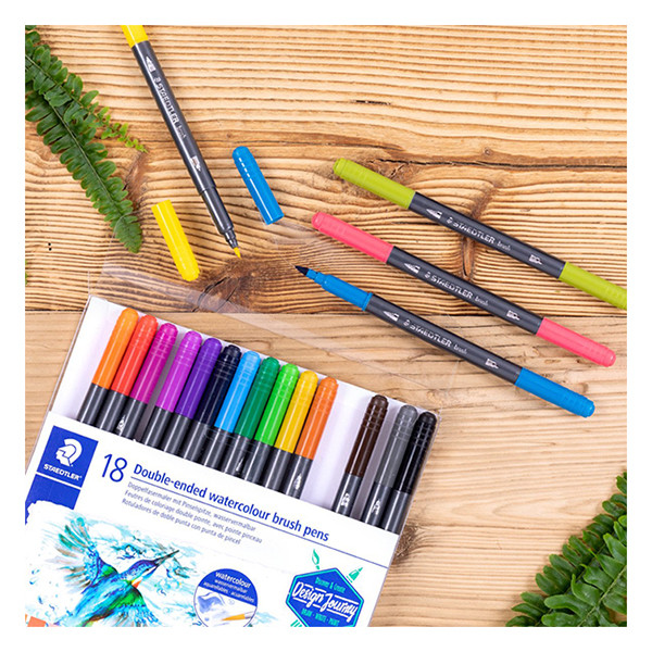 Watercolour markers set | Staedtler 3001 double tip | 18-pack 209508 - 2