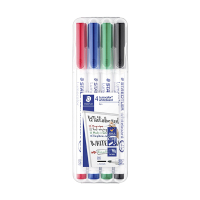 Whiteboard marker 1.0mm round | assorted | Staedtler Lumocolor 301 | 4-pack 209622