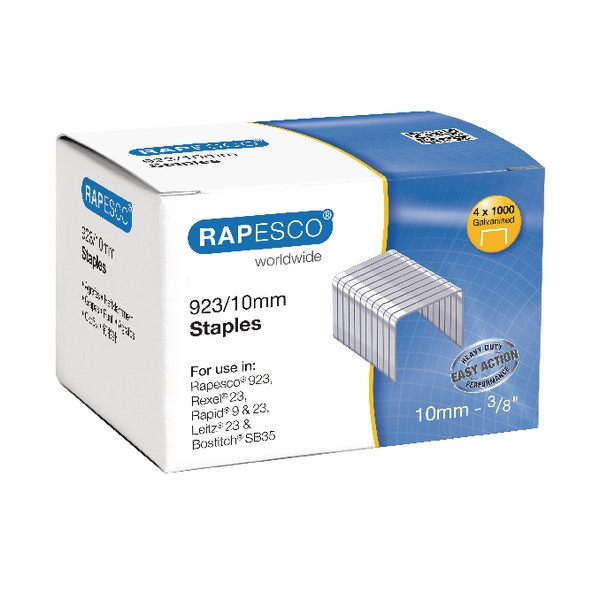 Staples 10mm | Rapesco 923 series | 4000 pack 246239 - 1