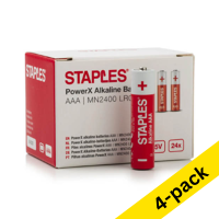 Staples PowerX MN2400 Micro AAA battery (4 x 24-pack) 390694