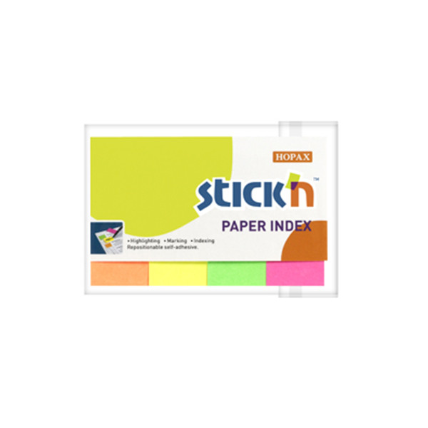 Stick'n 4 basic colours index 20mm x 50mm (200 tabs) 21205 201709 - 1