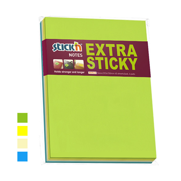 Meeting Notes 203 x 152mm | 45 sheets assorted colours | Stick'n | 4 pack 201714 - 1