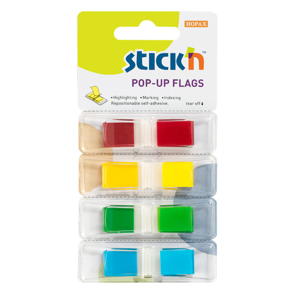 Stick'n assorted narrow indexes, 45 x 12 mm (4 x 35 tabs) 26020 400890 - 1