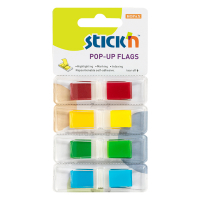 Stick'n assorted narrow indexes, 45 x 12 mm (4 x 35 tabs) 26020 400890