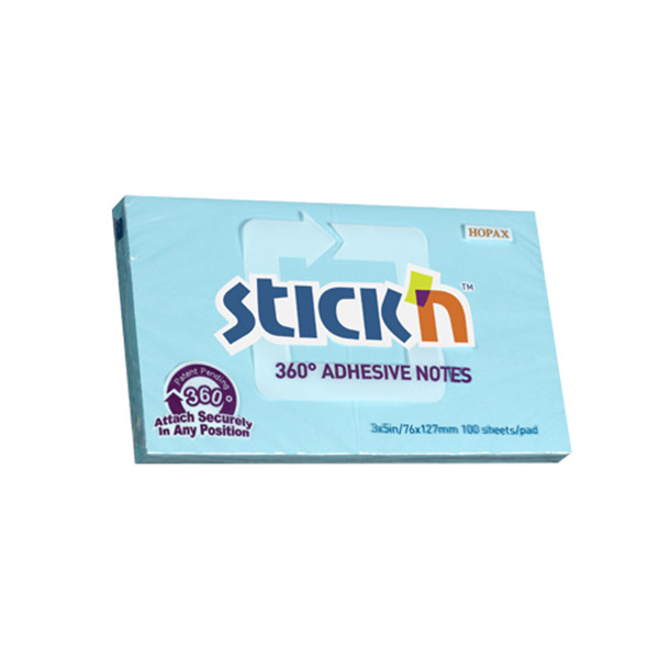 Stick'n blue 360 degrees adhesive edge notes 76mm x 127mm 21557 201757 - 1