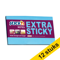 Stick'n blue extra sticky notes 76mm x 127mm (12-pack)