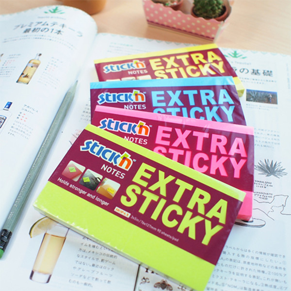 Stick'n blue extra sticky notes 76mm x 127mm 21677 201707 - 2