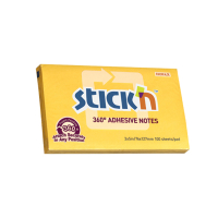 Stick'n gold yellow 360 degrees adhesive edge notes 76mm x 127mm 201851