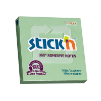 Stick'n green 360 degrees adhesive edge notes 76mm x 76mm 21552 201751