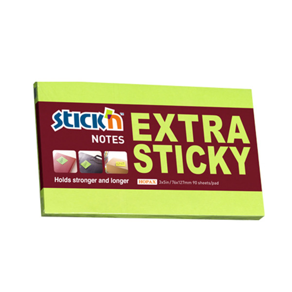 Stick'n green extra sticky notes 76mm x 127mm 21676 201706 - 1