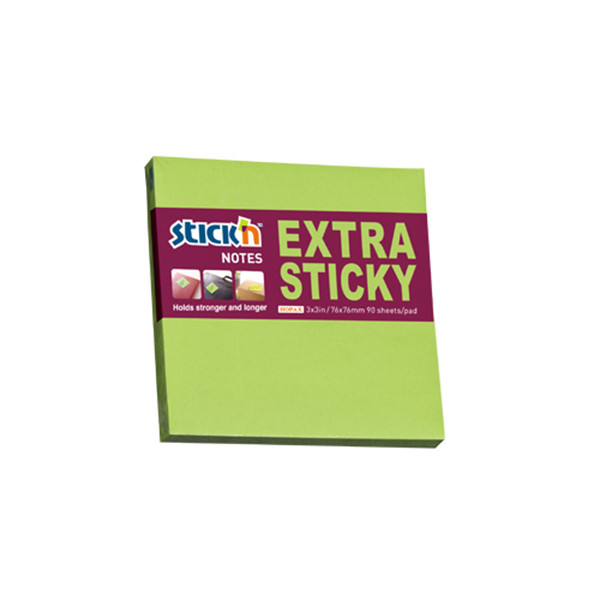 Stick'n green extra sticky notes 76mm x 76mm 21672 201702 - 1
