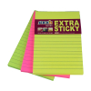 Stick'n lined colours extra sticky notes 102mm x 152mm (3 pack)