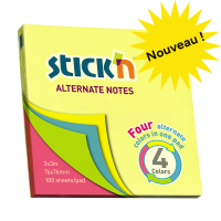 Stick'n neon coloured notes 76mm x 76mm 201841