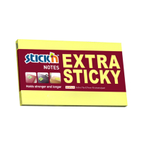 Stick'n neon yellow extra sticky notes 76mm x 127mm 21674 201705