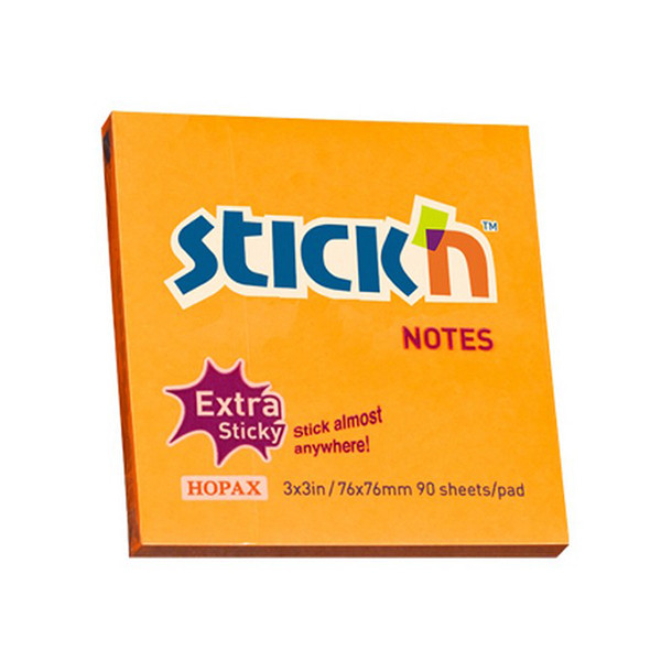 Stick'n orange extra sticky notes 76mm x 76mm 21499 201703 - 1