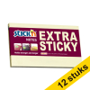 Stick'n pastel yellow extra sticky notes 76mm x 127mm (12-pack) 201723 - 1