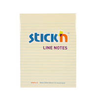 Stick'n pastel yellow lined notes, 203mm x 152mm 21038 404015