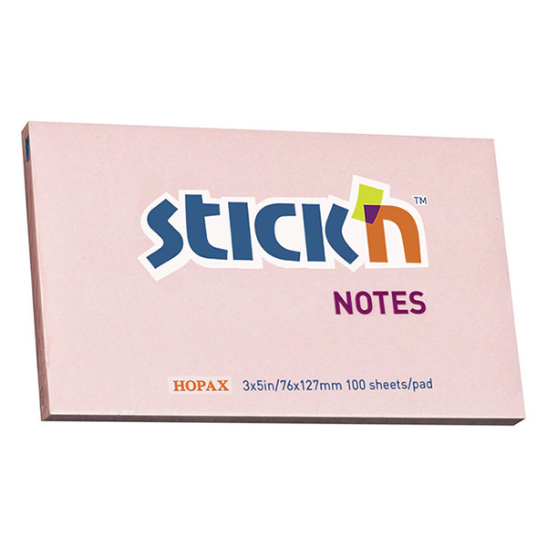 Stick'n pink self-adhesive notes, 100 sheets, 76mm x 127mm 21154 201740 - 1