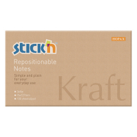 Stick'n self-adhesive notes kraft, 100 notes, 76mm x 127mm 21640 400884