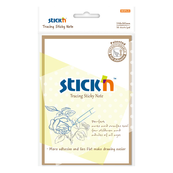 Stick'n transparent self-adhesive notes, 150mm x 101mm (30-pack) 21819 400895 - 1