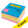 Sticky Note 76 x 76mm | 400 sheets neon pink cube | 123ink | 5-pack 301080 - 1