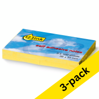 Sticky Notes 38 x 51mm | 100 sheets yellow | 123ink | 3-pack 300198