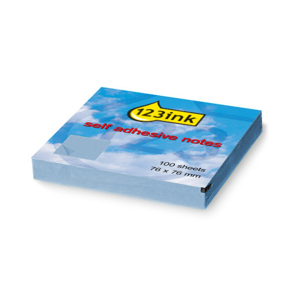 Sticky Notes 76 x 76mm | 100 sheets blue | 123ink 300246 - 1