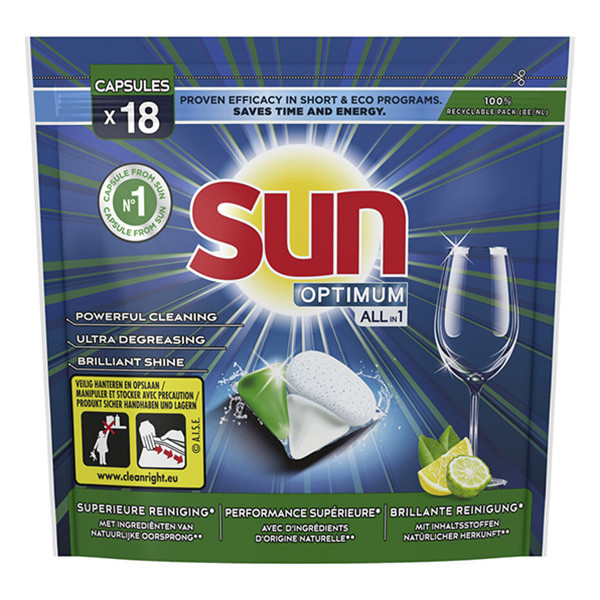 Dishwasher tablets | Sun Optimum All-in-1 Lemon | 18-pack SSU00116 - 1