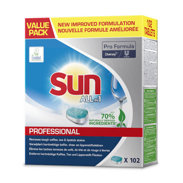 Dishwasher tablets | Sun Pro Formula All-in-1 | 102-pack SSU00118 - 1