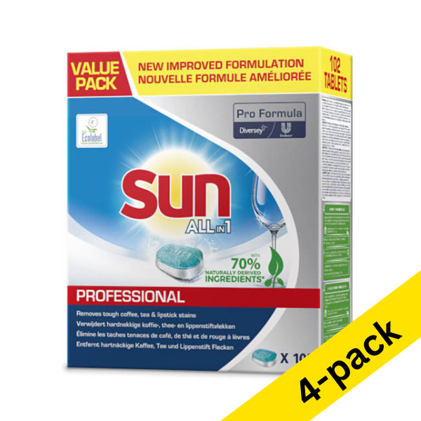 Dishwasher tablets | Sun Pro Formula All-in-1 | 408-pack SSU00119 - 1